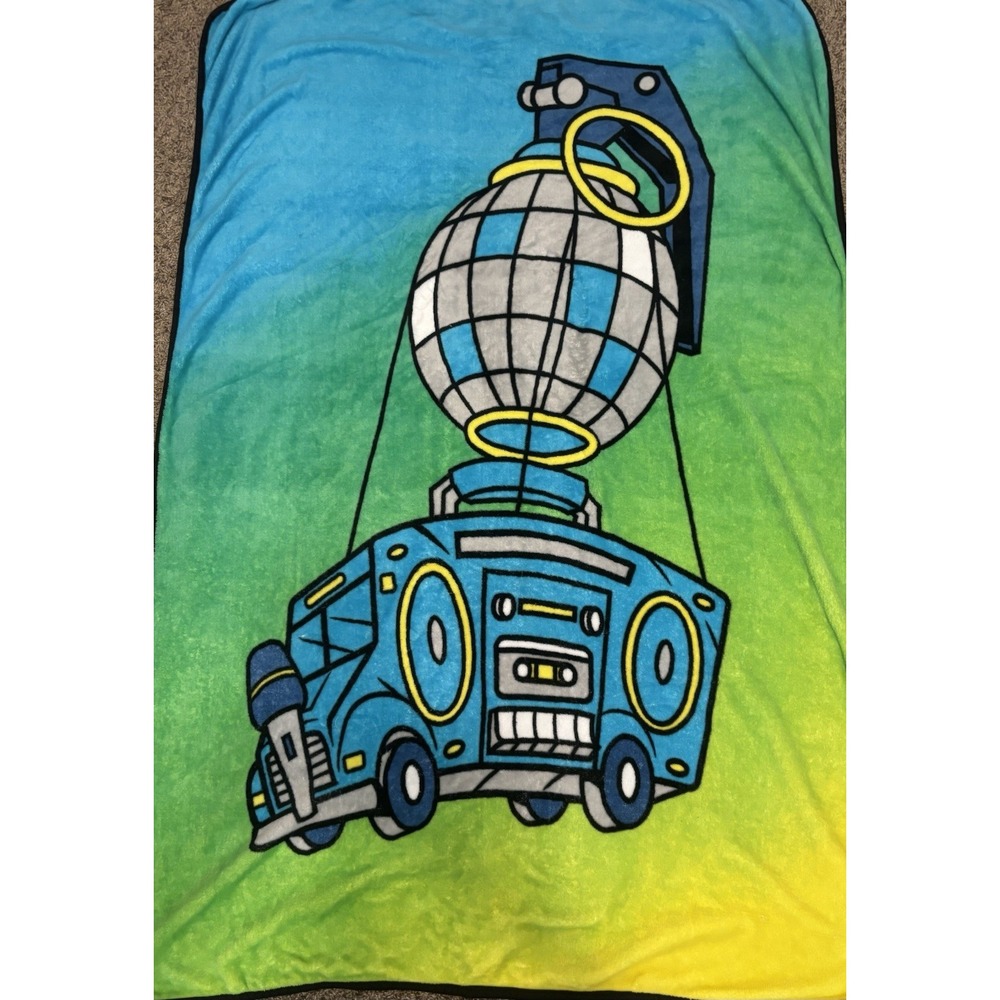 Epic Games Fortnite 'Boom Box Bus' Microfiber Throw Blanket Kids